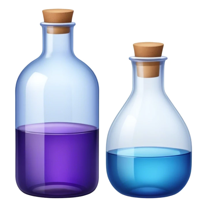 Purple bottle with a white lid and a blue bottle sticker