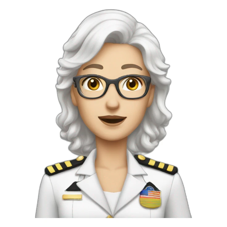 female boat captain gay white hair older sticker