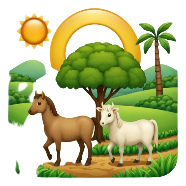 Equinos, fazenda, gado, ração  sticker