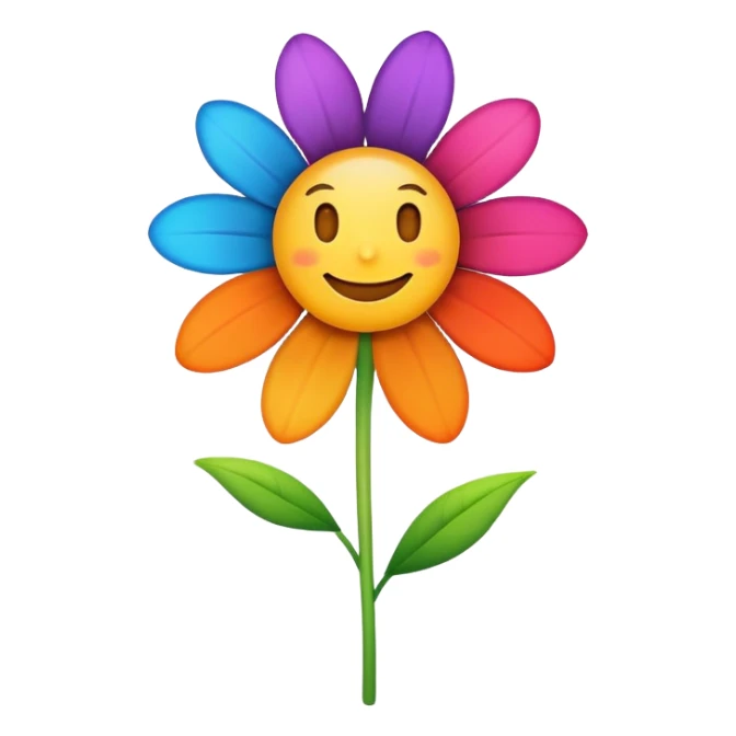 flower smiling sticker