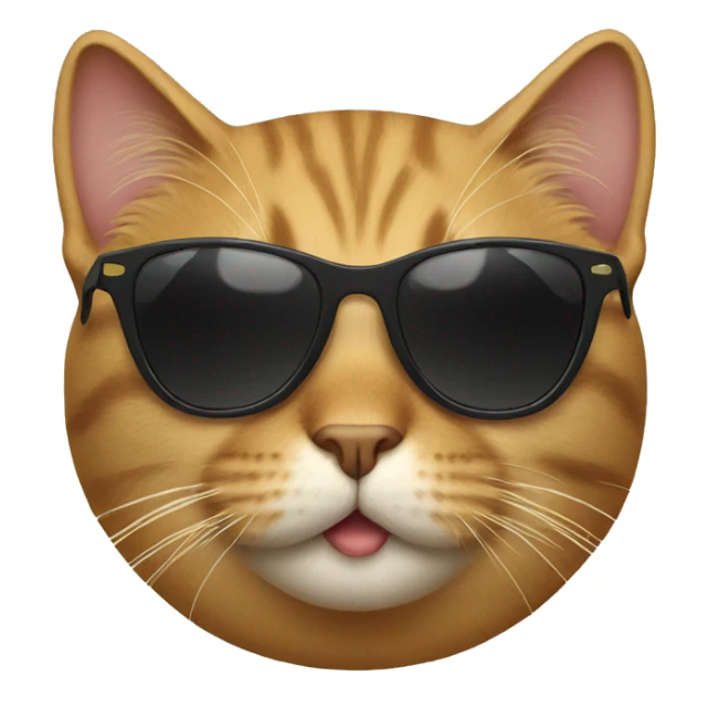 cat with sunglasses  sticker