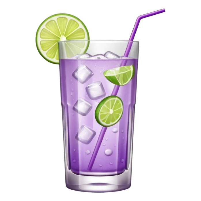 Cocktail light purple with high glass sticker