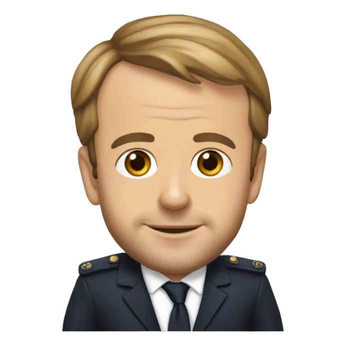 Emmanuel Macron qui fait le chien sticker
