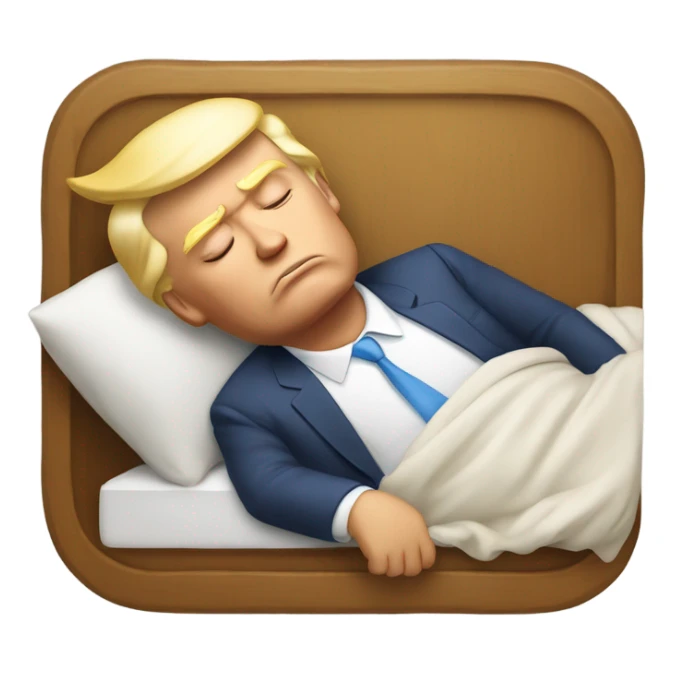 Donald trump sleeping  sticker