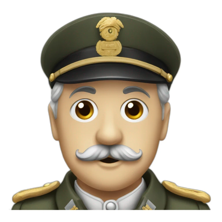 Charlie Chaplin in german military uniform sticker