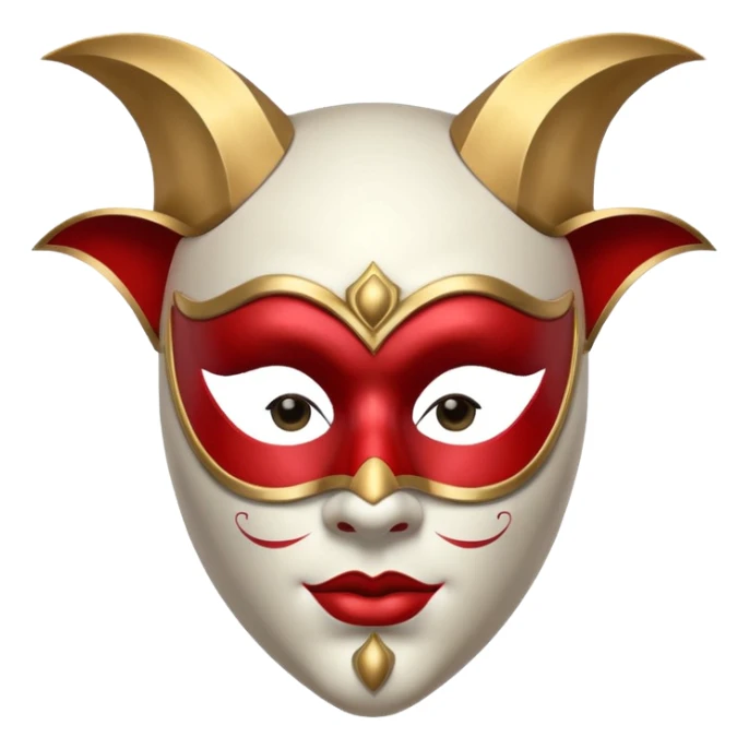 circus masked performer portrait, head and shoulders only, elegant carnival mask, dramatic costume collar, mysterious expression, 3D cartoon, mobile game icon style, clean background, no text, no watermark sticker