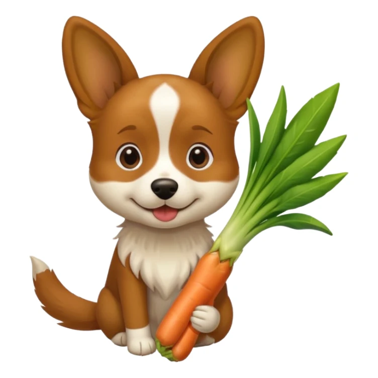 Dog with leek sticker