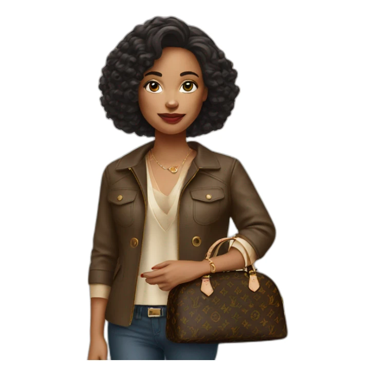 Woman with Louis Vuitton bag  sticker