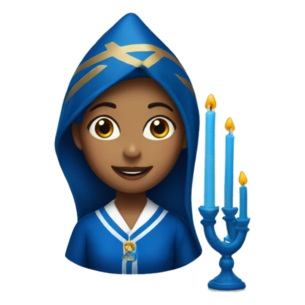 Girl in hanukah sticker