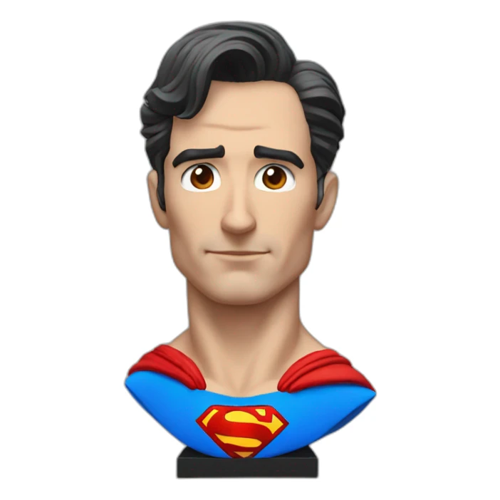 superman bust sticker