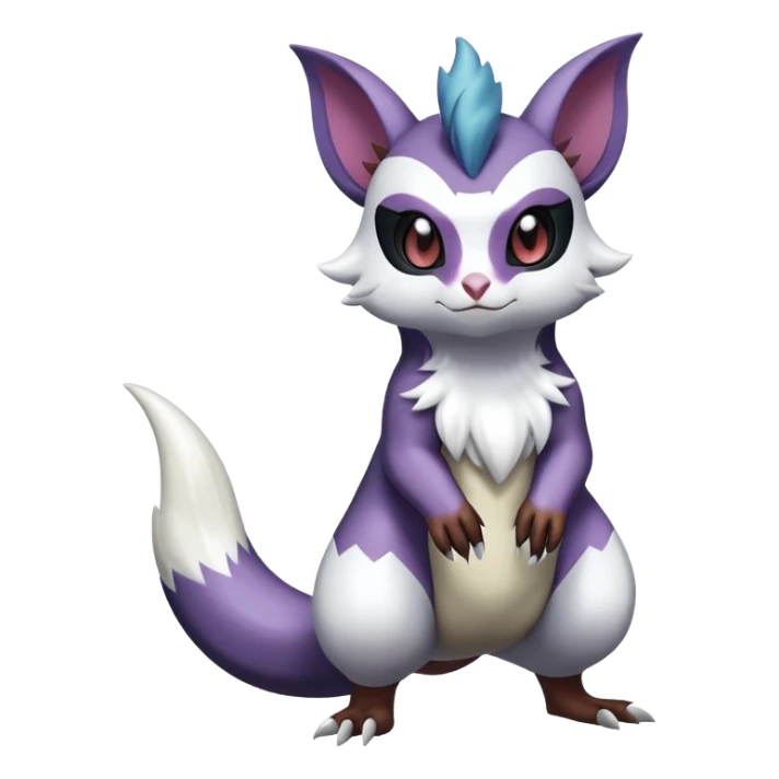 ShinyFurret-Absol-Noibat-Noivern-Hybrid (Full body) sticker
