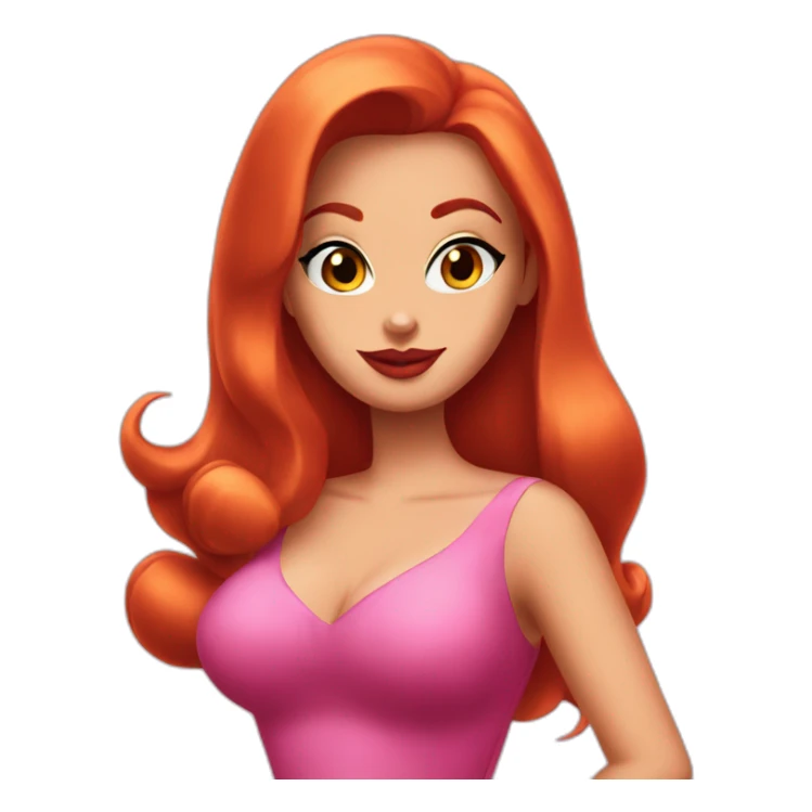 Jessica Rabbit in a pink dress. sticker