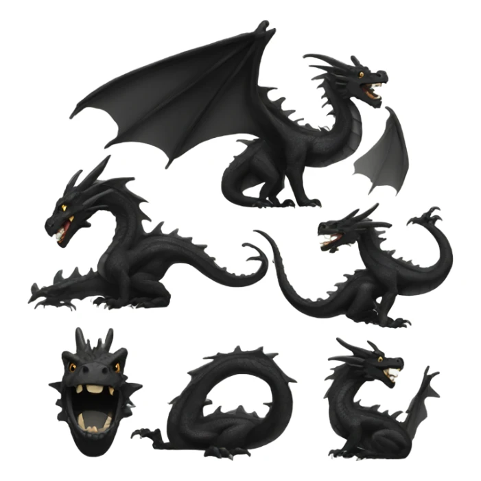 Black dragon  sticker