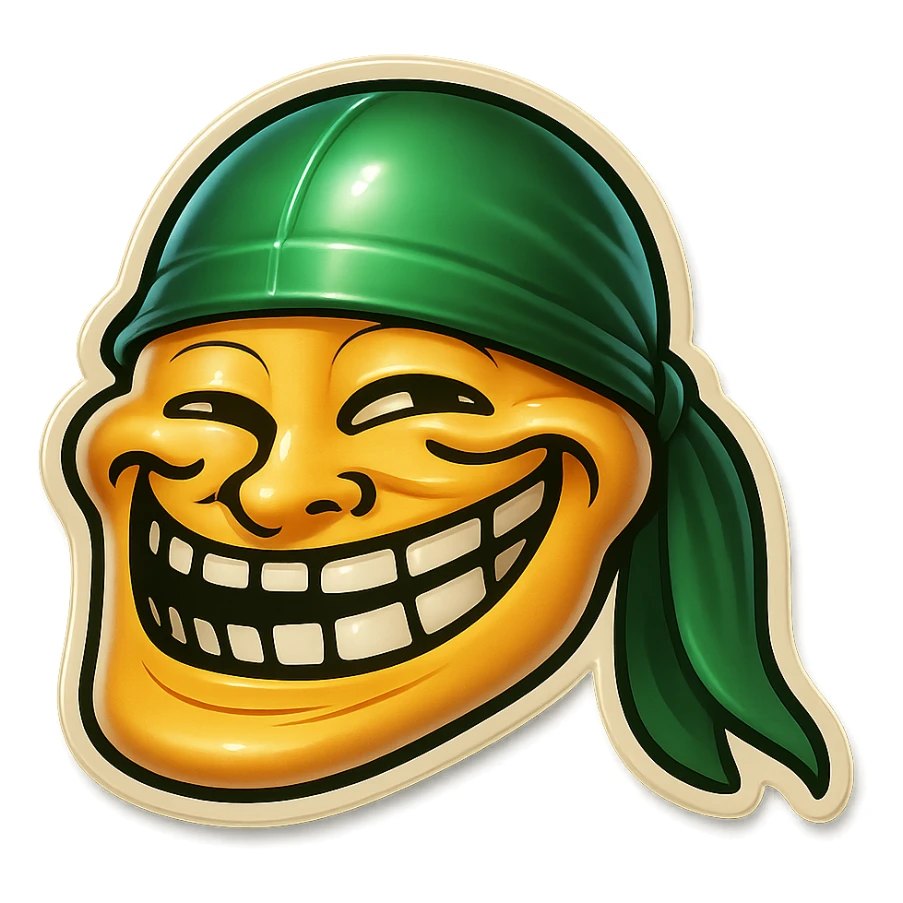 lol face
Change His durag To Green sticker