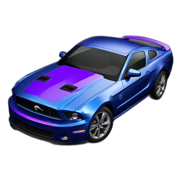 Mustangs gt 2010 décapotable blue Mix with purple sticker