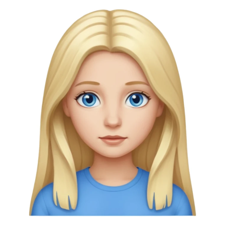 Millie King with blue eyes, long blonde hair sticker