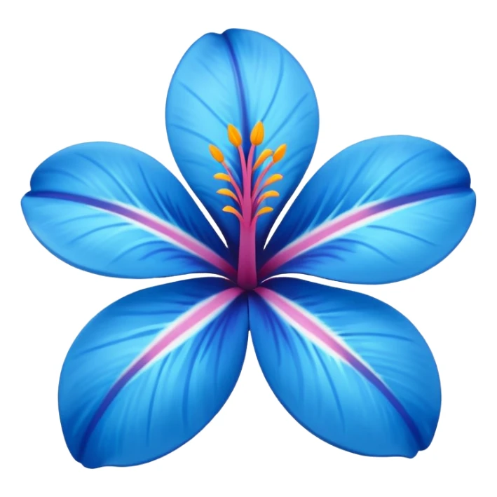 aestetic hawaian flower blue sticker