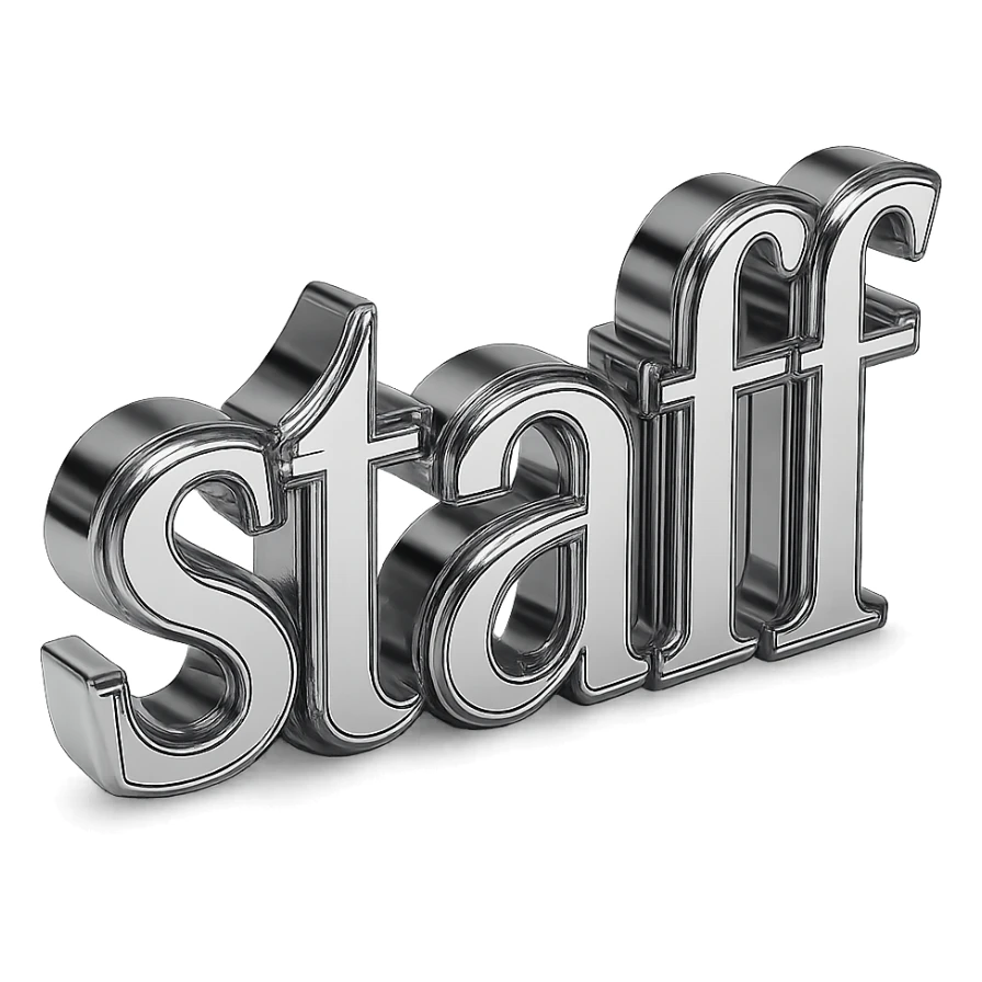 simple text saying "staff" sticker