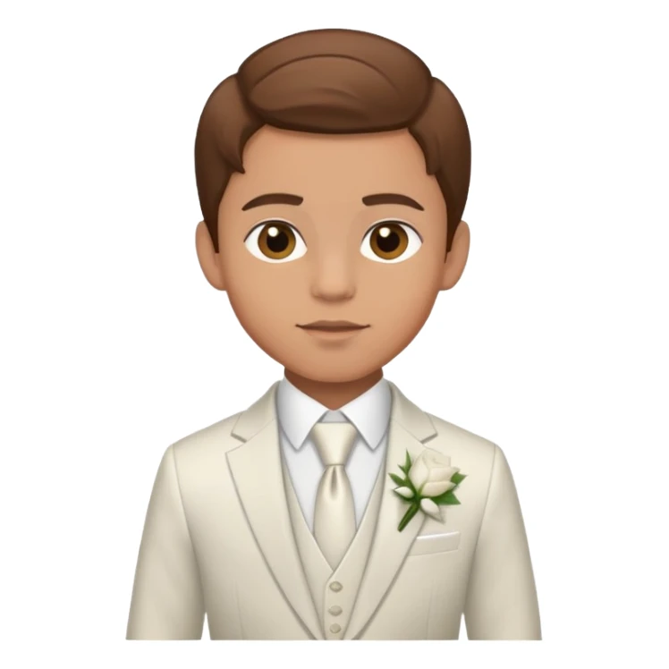 Light skin boy with brown hair in wedding suit  sticker