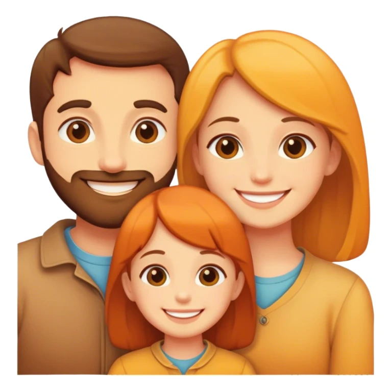 portrait of family of 5 smiling sticker