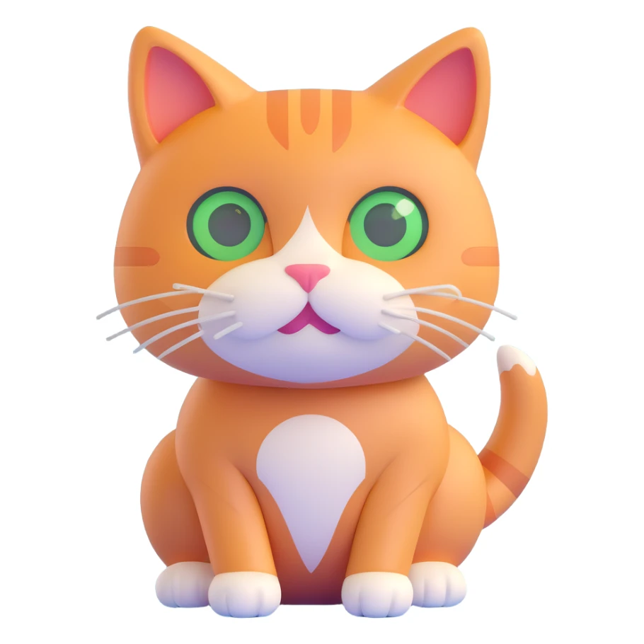 adorable ginger cat with green eyes sticker