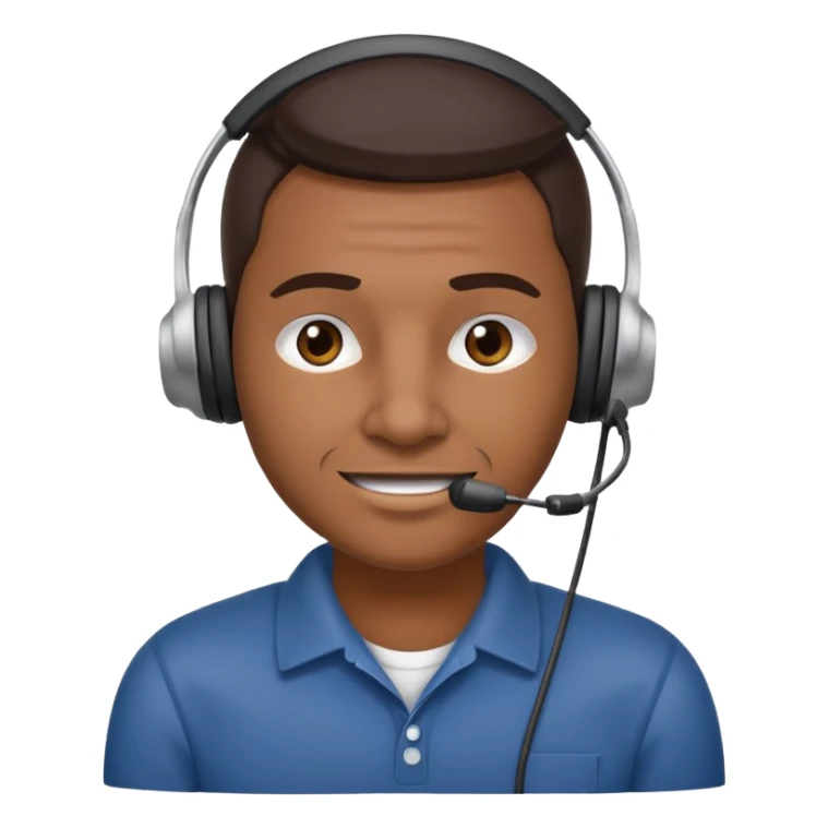 mean looking phone scammer in sketchy call center from pakistan with smirk and brown skin sticker