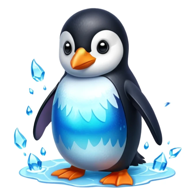 Elemental penguin sticker