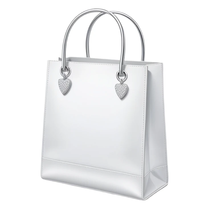 Elegant shopping bag with subtle sparkle accents, clean outline, modern style for fashion purchases tracker sticker