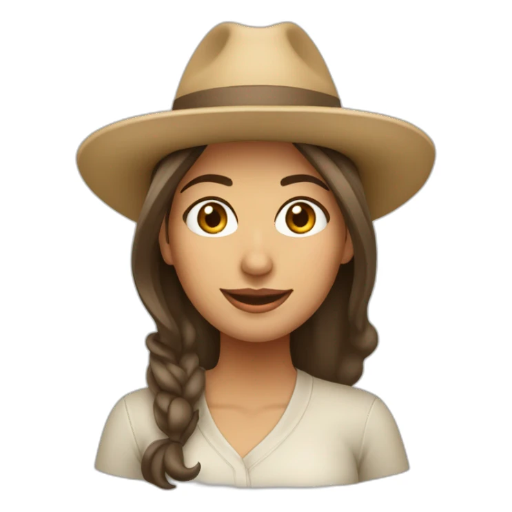 mujer de cabello castaño claro con delantal blanco y sombrero de cocinera sticker