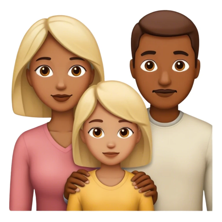 Family with mom dad son daughter sticker