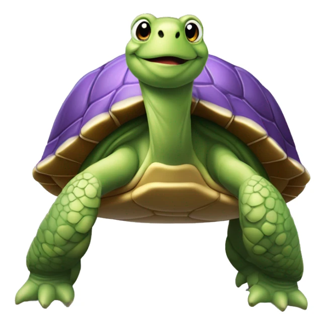 Une tortue se reposant sur une étoile violette sticker