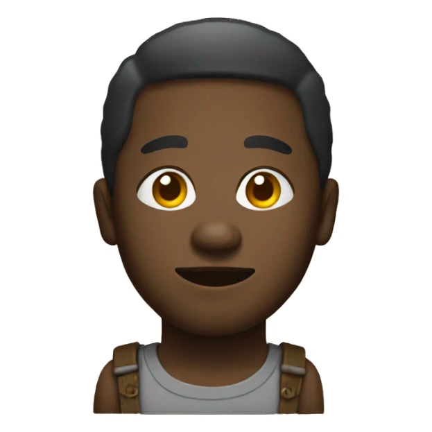 Black person with wood sticker