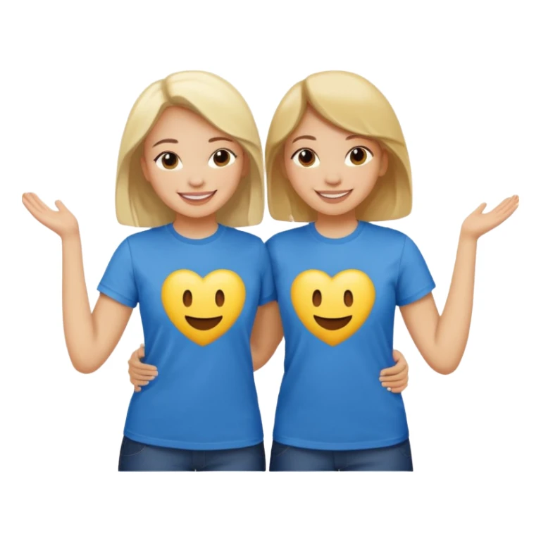 Two Girls with their arms around each other at summer camp sticker