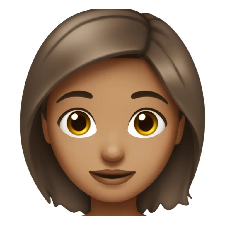 Beach girl with brown hair and brown eyes  sticker