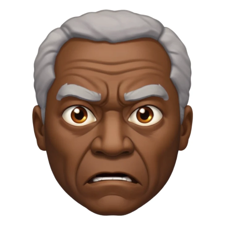 Older black angry  vulture looking to front sticker