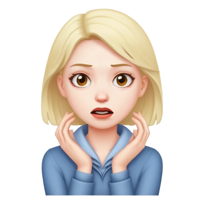 Mad girl with hands around her neck  sticker