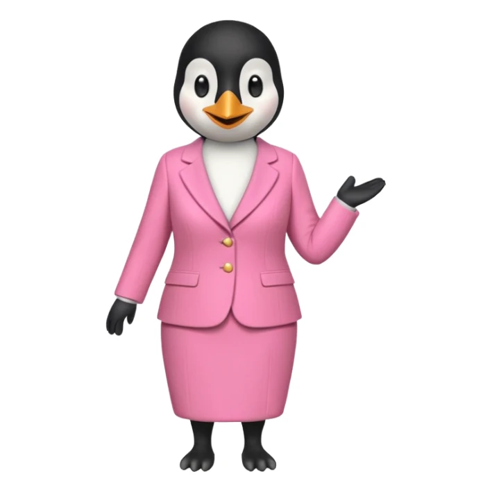 pingu mother wearing the pink chanel suit the Jackie kenddy wore sticker