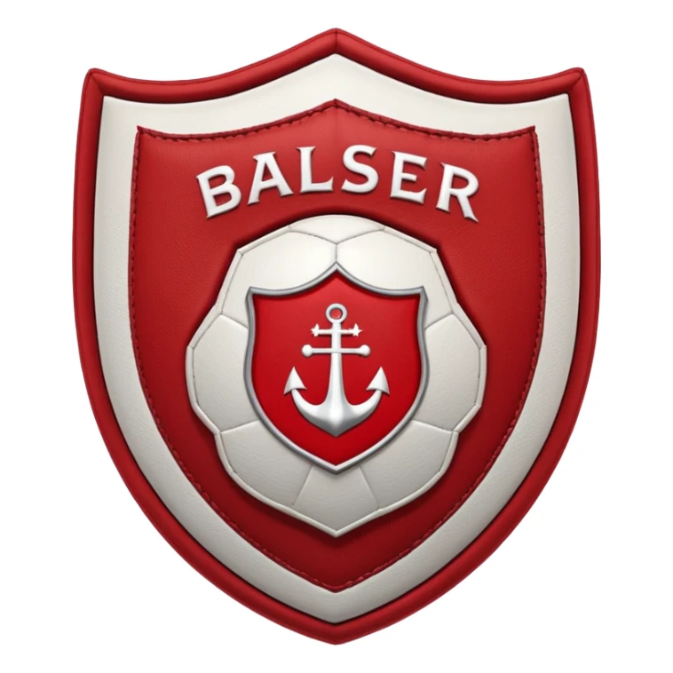 The red and white colored turkish club Balıkesirspor logo with a shield pattern kicking the ball sticker