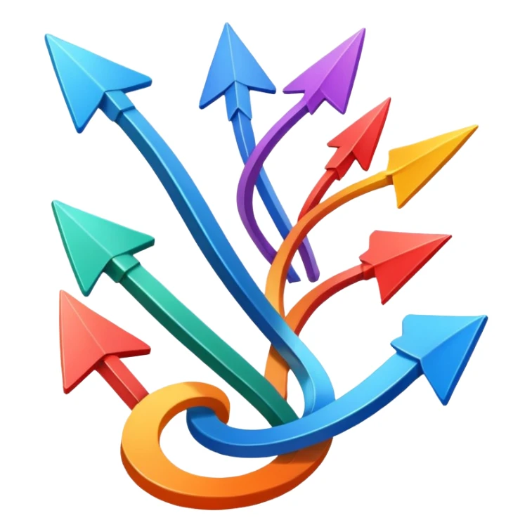 mach mir etwas das darstellt das man sein ganzes leben umkrempelt mit pfeilen sticker