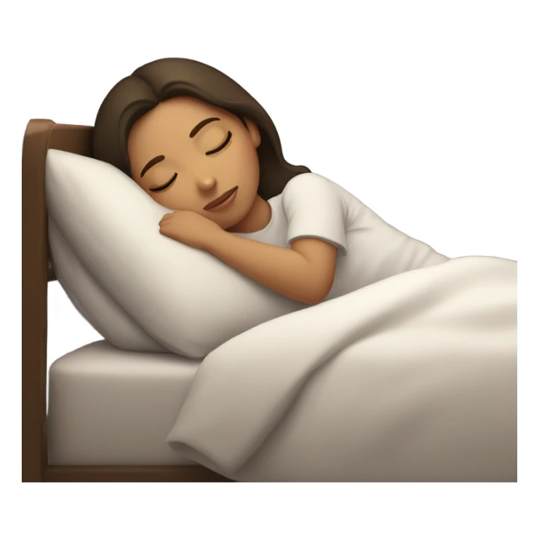 Brunette girl sleeping sticker
