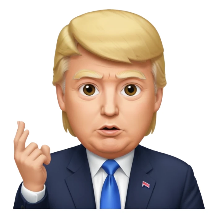 Donald Trump speaking at a rally sticker