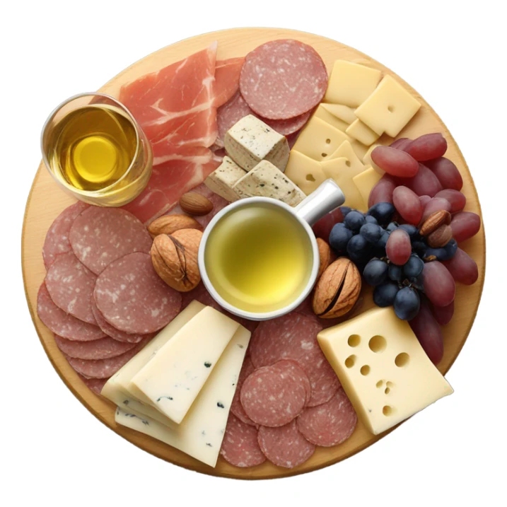 aesthetic charcuterie board with white wine  sticker