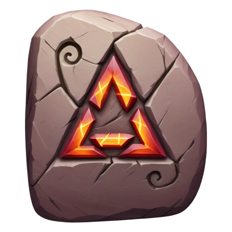 light up runes carved into rock Burgundy sticker
