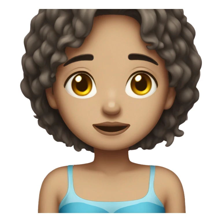 Girl Laying in a pool of tears sticker