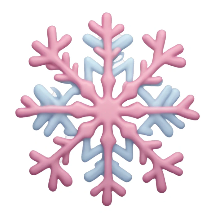 pastel pink snowflake  sticker