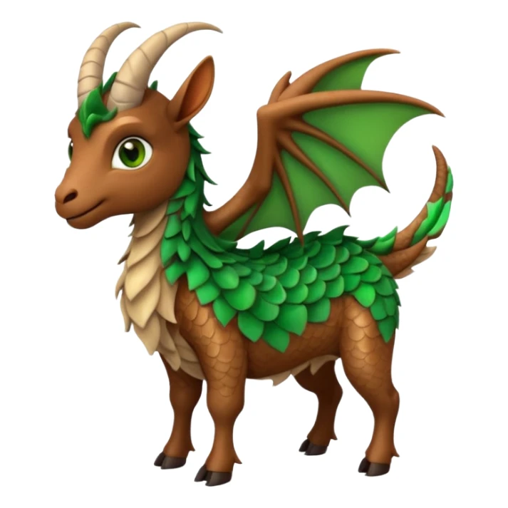 a dragon mixed with a goat farting sticker