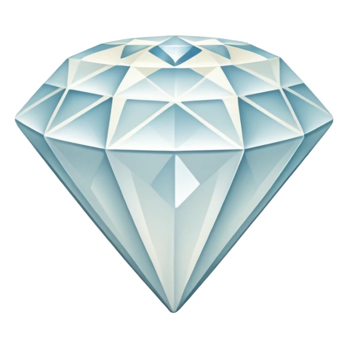 diamond shape carved from ivory emoji sticker