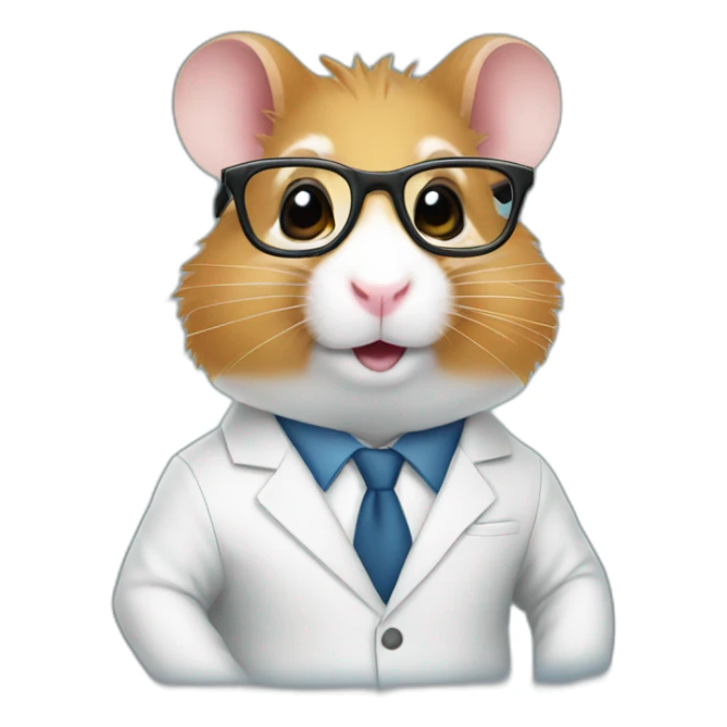 business Hamster wearing glasses sticker