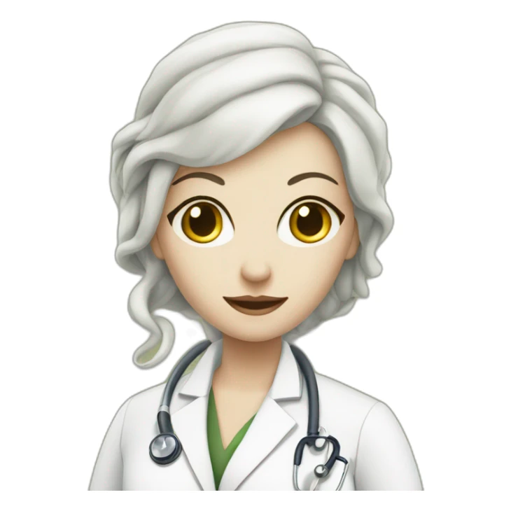 She white face doctor is in the form of a snake sticker