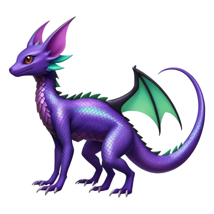 Shiny Salandit-Noivern-Espeon-Hybrid (Full body) sticker